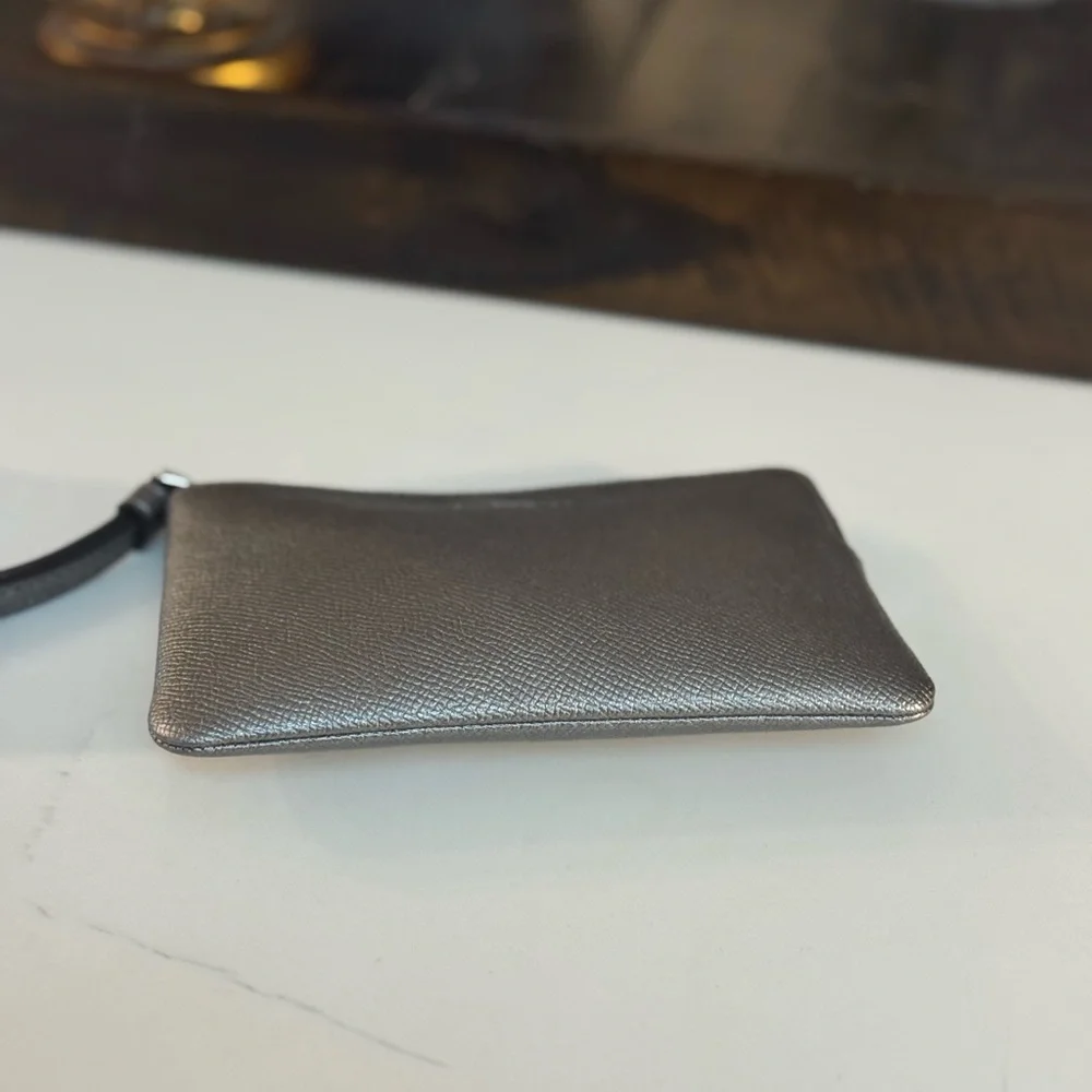Coach Metallic Silver Wristlet - Picture 3 of 5